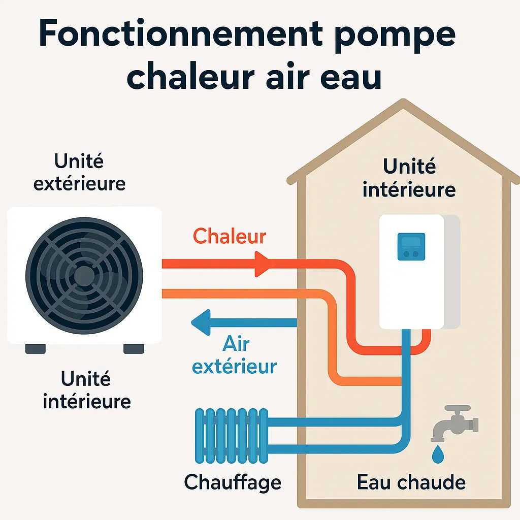 fonctionnement pompe chaleur air eau